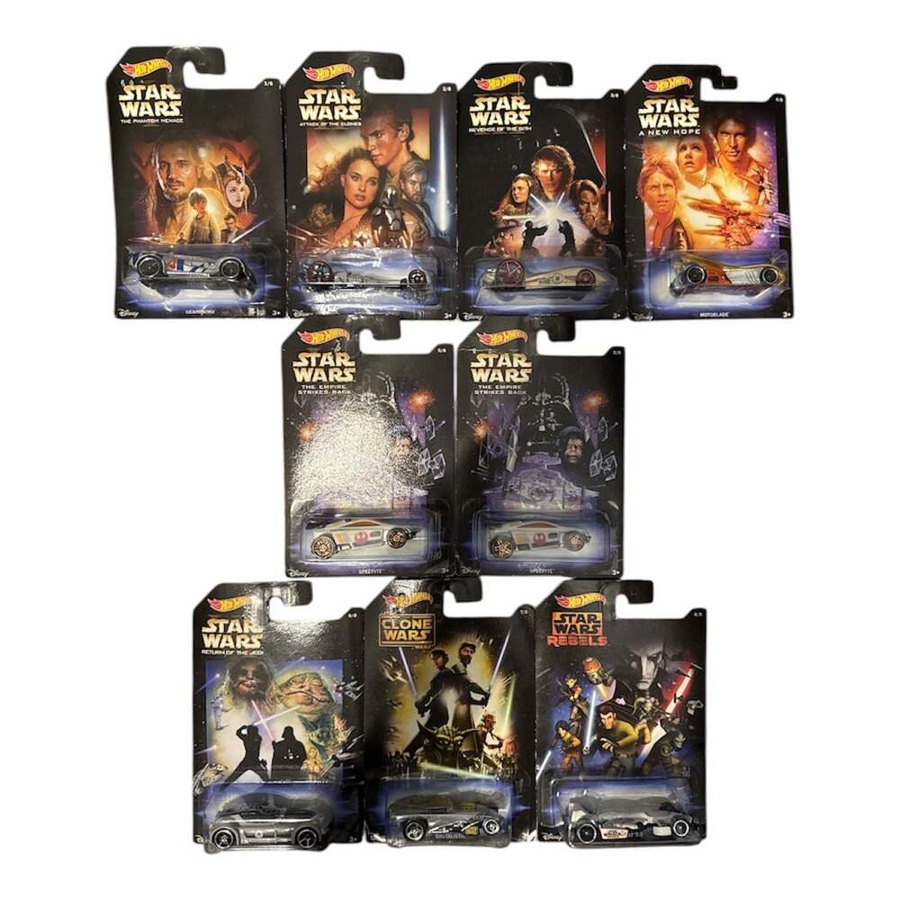 Hot Wheels Star Wars 2014 Movie Scenes Collection 9-Piece Diecast Car Lot